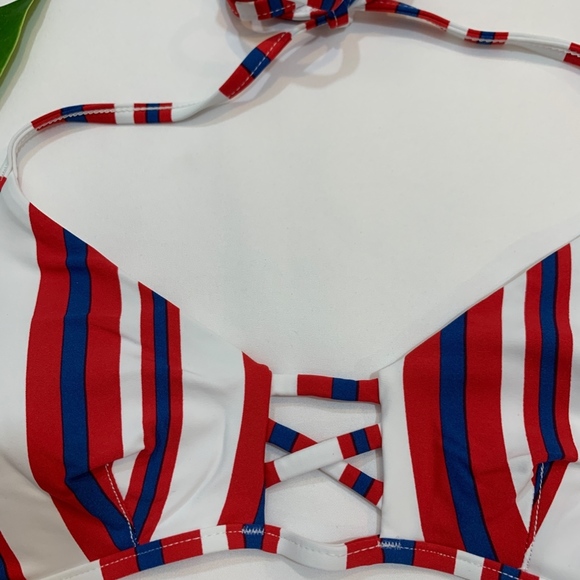 NWT SET B Swim Halter Bikini Top‎ + Brazilian Bottom XS Small Medium Large - Picture 5 of 8